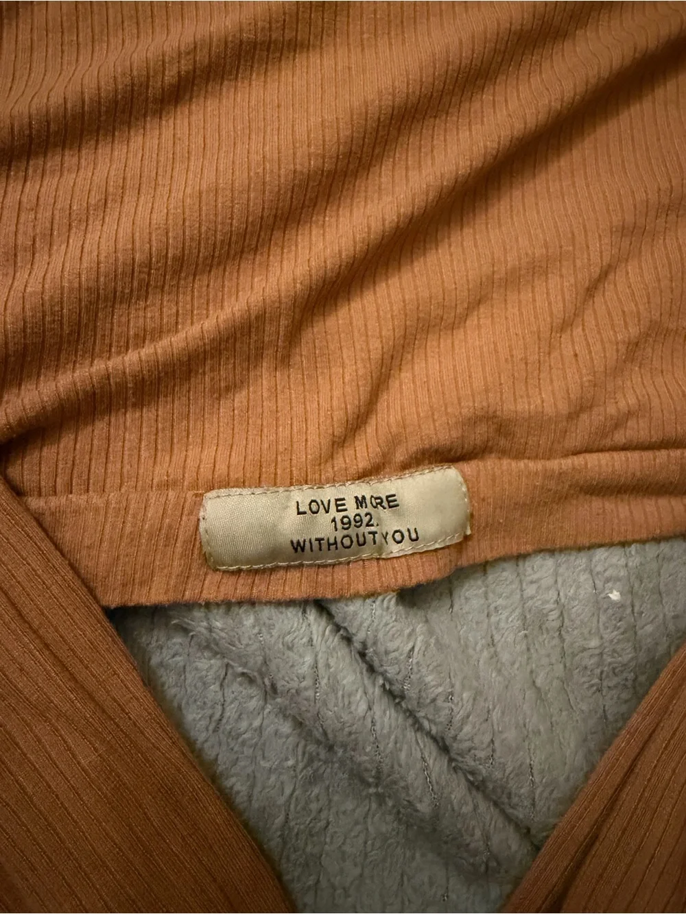 Ribbed High-Waist Lounge Set in Rust